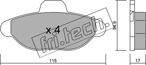 Fri.Tech. 139.0 - Комплектующие, барабанный тормозной механизм unicars.by