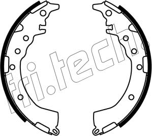 Fri.Tech. 1253.687 - Комплект тормозных колодок, барабанные unicars.by