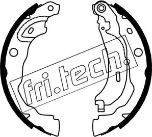 Fri.Tech. 1253.753 - Комплект тормозных колодок, барабанные unicars.by