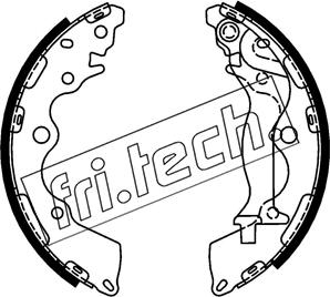 Fri.Tech. 1253.739 - Комплект тормозных колодок, барабанные unicars.by