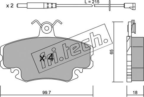 Fri.Tech. 122.0W - Тормозные колодки, дисковые, комплект unicars.by