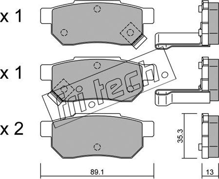 Fri.Tech. 173.1 - Тормозные колодки, дисковые, комплект unicars.by