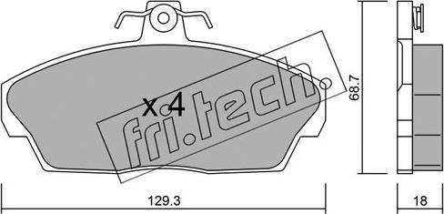 Fri.Tech. 177.1 - Тормозные колодки, дисковые, комплект unicars.by