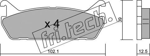 Fri.Tech. 399.0 - Тормозные колодки, дисковые, комплект unicars.by