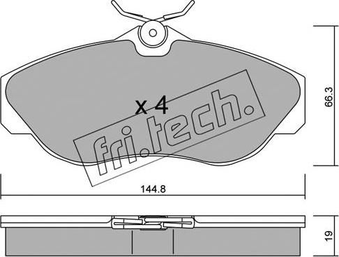 Fri.Tech. 359.0 - Тормозные колодки, дисковые, комплект unicars.by