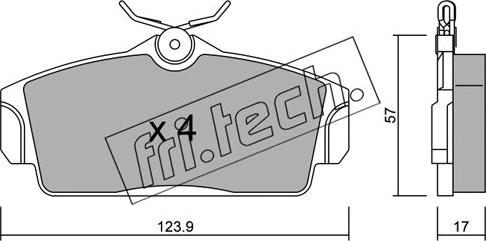 Fri.Tech. 314.0 - Тормозные колодки, дисковые, комплект unicars.by