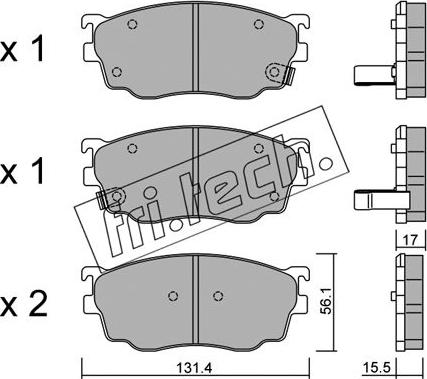 Fri.Tech. 310.0 - Тормозные колодки, дисковые, комплект unicars.by