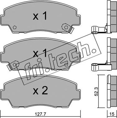 Fri.Tech. 292.0 - Тормозные колодки, дисковые, комплект unicars.by