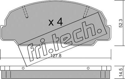 Fri.Tech. 248.0 - Тормозные колодки, дисковые, комплект unicars.by