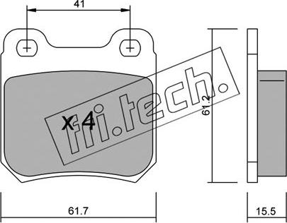 Fri.Tech. 285.0 - Тормозные колодки, дисковые, комплект unicars.by