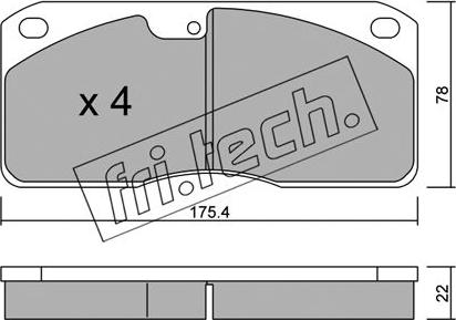 Fri.Tech. 279.0 - Тормозные колодки, дисковые, комплект unicars.by