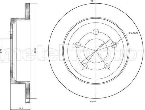 BENDIX 520905 - Тормозной диск unicars.by