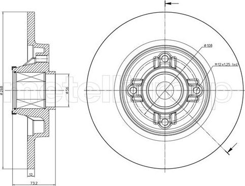 BENDIX 522137 - Тормозной диск unicars.by