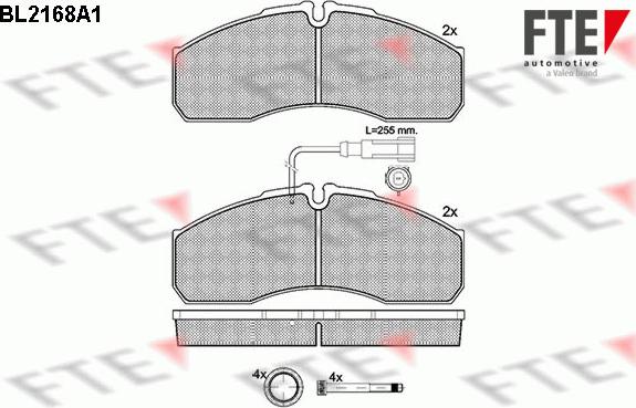 FTE 9500069 - Тормозные колодки, дисковые, комплект unicars.by