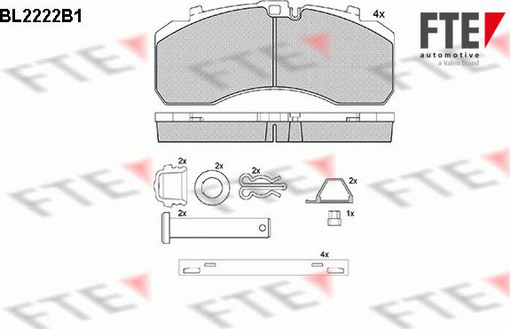 FTE 9500008 - Тормозные колодки, дисковые, комплект unicars.by