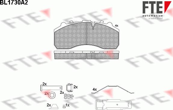 FTE 9500023 - Тормозные колодки, дисковые, комплект unicars.by