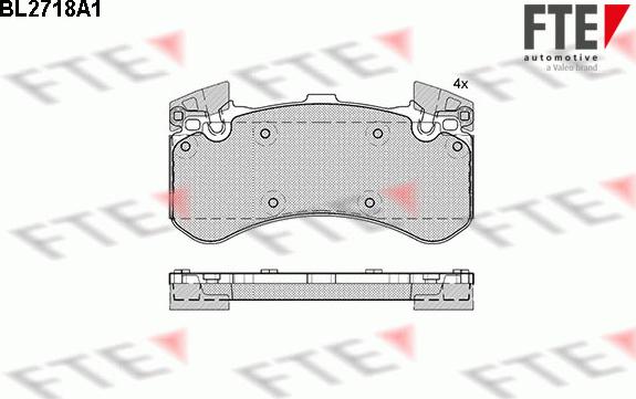 FTE BL2718A1 - Тормозные колодки, дисковые, комплект unicars.by