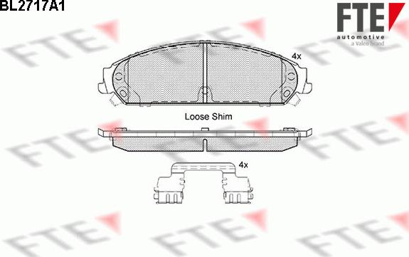 FTE 9010942 - Тормозные колодки, дисковые, комплект unicars.by