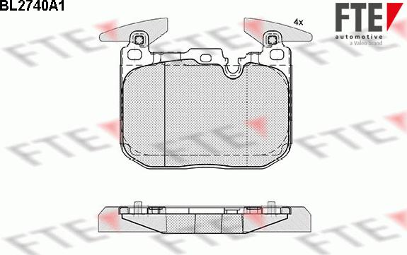 FTE BL2740A1 - Тормозные колодки, дисковые, комплект unicars.by