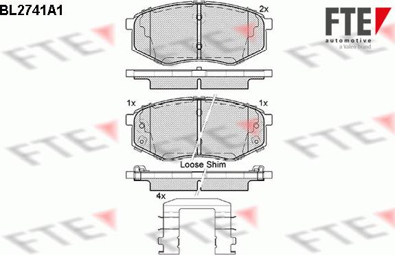 FTE 9010956 - Тормозные колодки, дисковые, комплект unicars.by