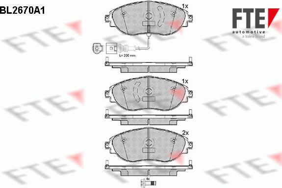 FTE 9010905 - Тормозные колодки, дисковые, комплект unicars.by