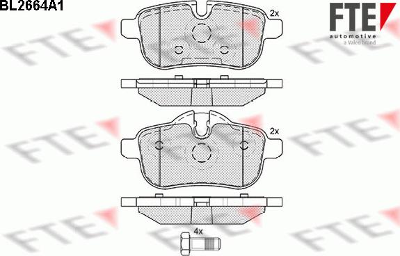 FTE 9010902 - Тормозные колодки, дисковые, комплект unicars.by