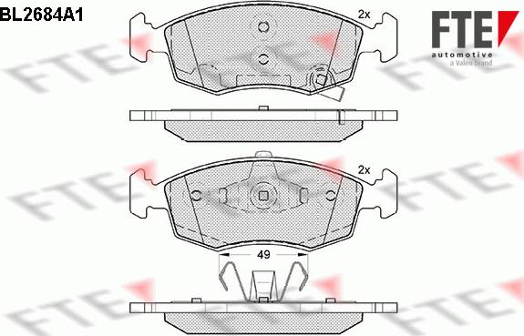 FTE 9010914 - Тормозные колодки, дисковые, комплект unicars.by