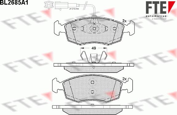 FTE 9010915 - Тормозные колодки, дисковые, комплект unicars.by