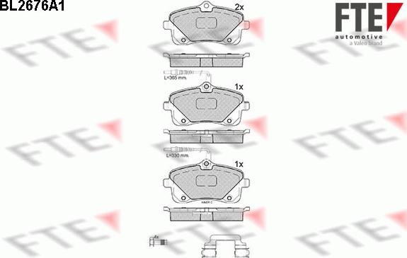 FTE BL2676A1 - Тормозные колодки, дисковые, комплект unicars.by