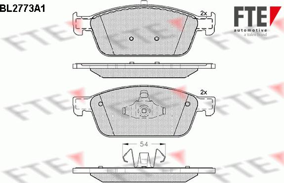 FTE 9010978 - Тормозные колодки, дисковые, комплект unicars.by