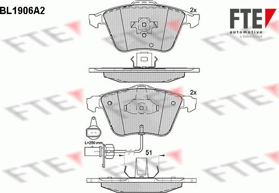 FTE 9010495 - Тормозные колодки, дисковые, комплект unicars.by