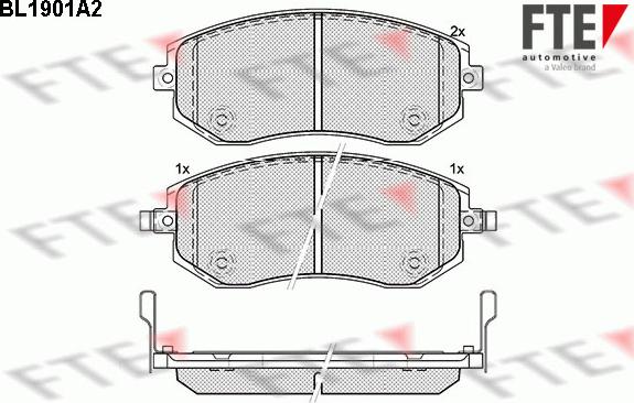 FTE BL1901A2 - Тормозные колодки, дисковые, комплект unicars.by