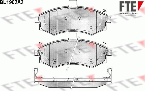 FTE BL1902A2 - Тормозные колодки, дисковые, комплект unicars.by