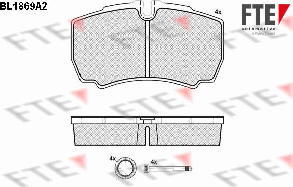 FTE BL1869A2 - Тормозные колодки, дисковые, комплект unicars.by