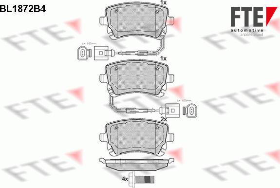 FTE 9010454 - Тормозные колодки, дисковые, комплект unicars.by