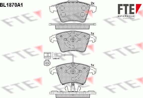 FTE 9010450 - Тормозные колодки, дисковые, комплект unicars.by