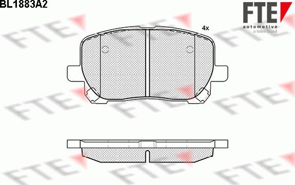 FTE BL1883A2 - Тормозные колодки, дисковые, комплект unicars.by