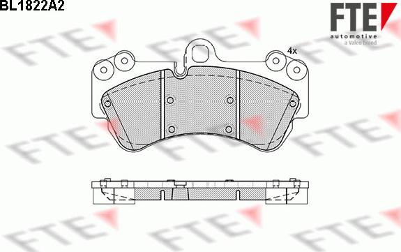 FTE 9010400 - Тормозные колодки, дисковые, комплект unicars.by