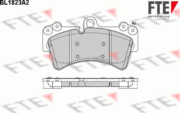 FTE BL1823A2 - Тормозные колодки, дисковые, комплект unicars.by