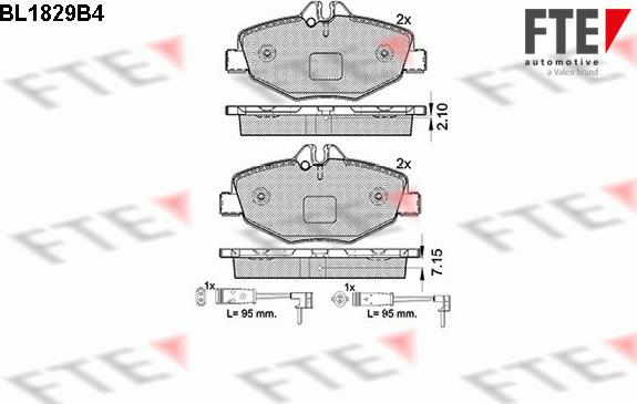 FTE 9010408 - Тормозные колодки, дисковые, комплект unicars.by