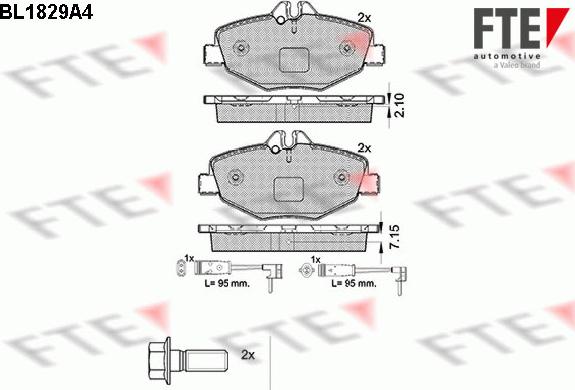 FTE 9010407 - Тормозные колодки, дисковые, комплект unicars.by