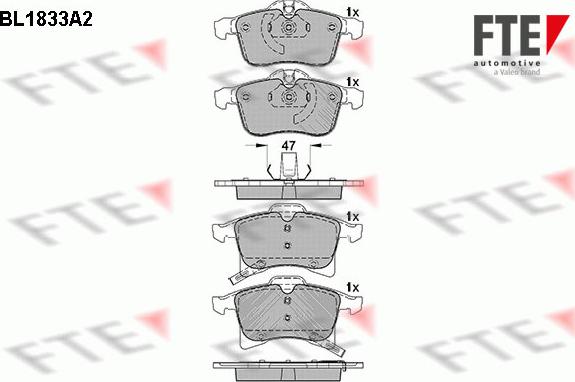 FTE 9010412 - Тормозные колодки, дисковые, комплект unicars.by