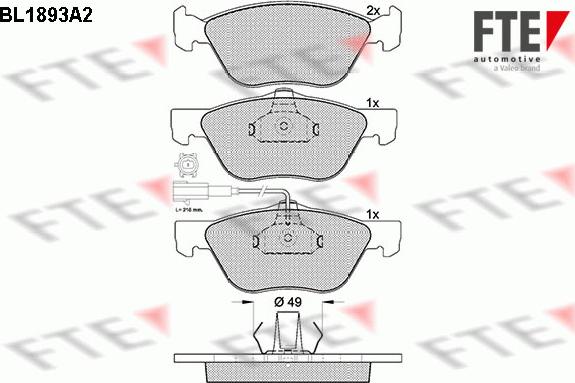 FTE 9010480 - Тормозные колодки, дисковые, комплект unicars.by