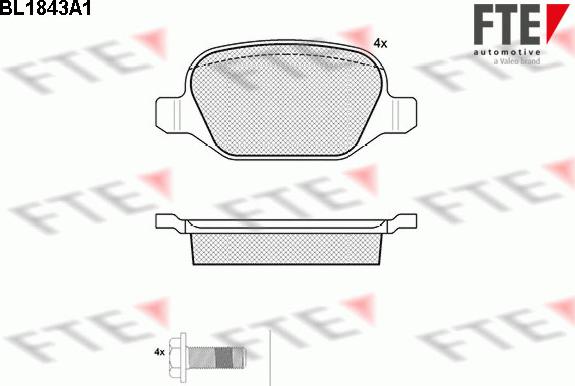 FTE 9010421 - Тормозные колодки, дисковые, комплект unicars.by