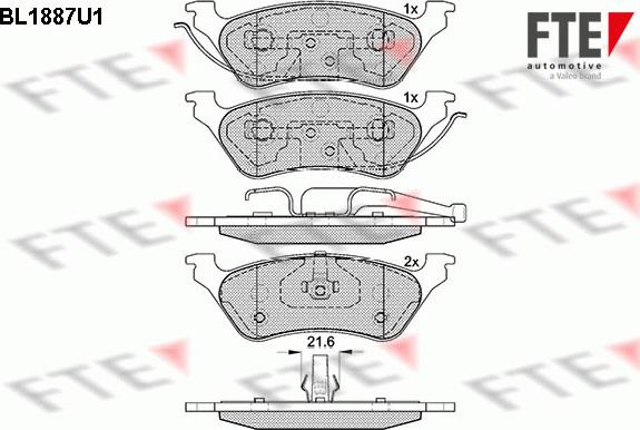 FTE 9010472 - Тормозные колодки, дисковые, комплект unicars.by