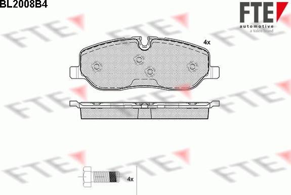 FTE 9010593 - Тормозные колодки, дисковые, комплект unicars.by