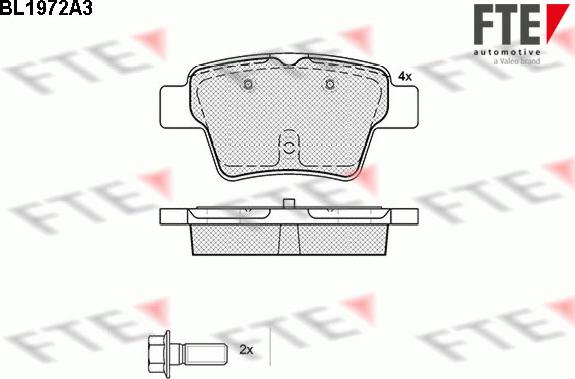 FTE 9010557 - Тормозные колодки, дисковые, комплект unicars.by