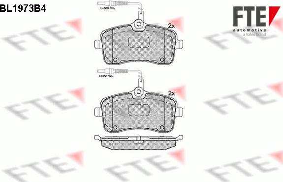 FTE 9010560 - Тормозные колодки, дисковые, комплект unicars.by