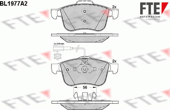 FTE 9010567 - Тормозные колодки, дисковые, комплект unicars.by