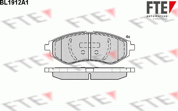 FTE 9010502 - Тормозные колодки, дисковые, комплект unicars.by